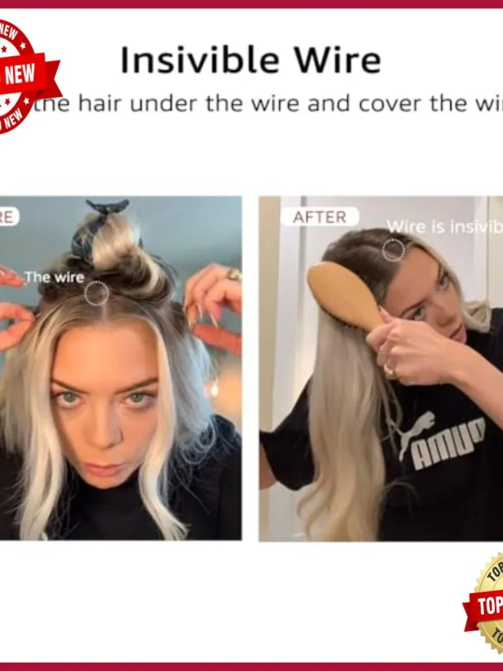 Real Human Hair Extensions 18 Inch Clip In Invisible Wire Straight